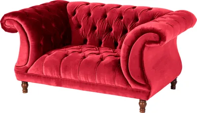Produktbild von Max Winzer Sessel Ivette - Samtvelours rot - Maße: 167 x 100 x 80 cm
