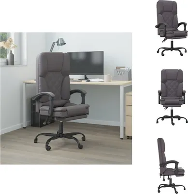 Produktbild von vidaXL Bürostuhl mit Massagefunktion Grau Kunstleder -  Bürostühle