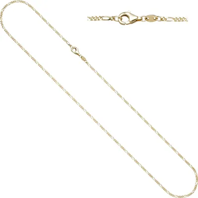 Produktbild von JOBO Figarokette 585 Gold Gelbgold diamantiert 1,7 mm 45 cm Kette Halskette Goldkette