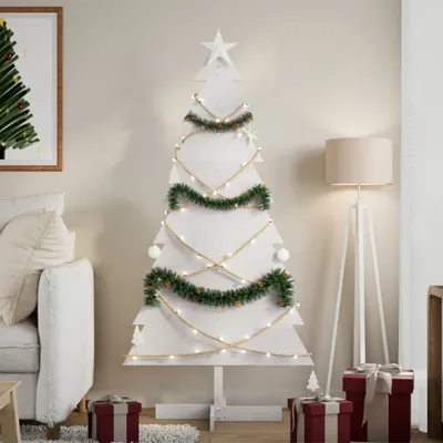 Produktbild von Maison Exclusive - Weihnachtsbaum zum Schmücken Weiß 150 cm Massivholz Kiefer