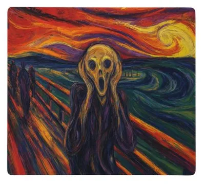 Produktbild von Schreibtischunterlage Mauspad - Munch Schrei (Expressionismus)
