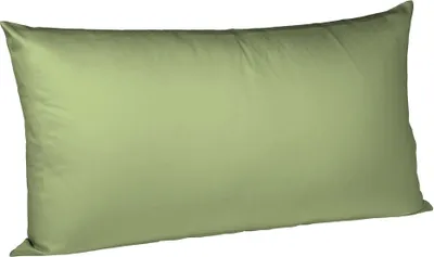 Produktbild von Fleuresse Mako-Satin Kissenbezug Bezug 40x80cm uni mit RV Doppelpack 1525 jadegrün