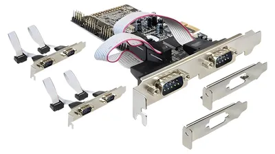 Produktbild von DeLOCK 89347, PCIe, Seriell, RS-232, Schwarz, 0,0002304 Gbit/s, 256 B