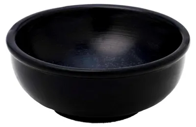 Produktbild von Räucherschale schwarz Rauchgefäß 10cm Durchmesser Deko Specksteinschale Weihrauchbehälter aus Speckstein 7521