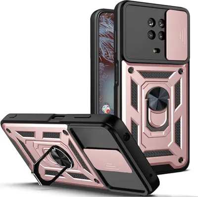 Produktbild von Nokia G10 / G20 Hülle mit Ring Ständer Halter Dia Kameraschutz TPU Bumper Silikon Schutzhülle für Nokia G10 / G20 Rosa