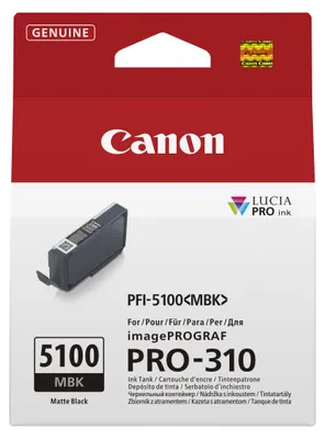 Produktbild von Canon PFI-5100 MBK, Mattschwarz, 14,4 ml, 1 Stück(e), Einzelpackung