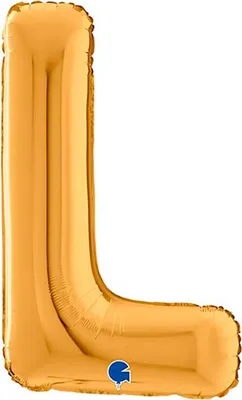 Produktbild von Riesenbuchstabe Folienballon 26"/66cm | Gold #L