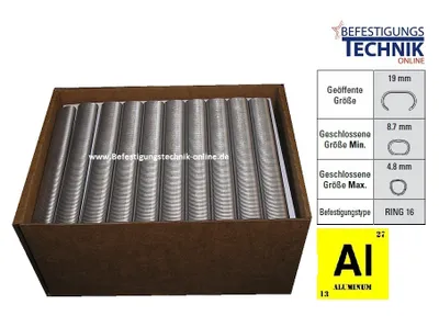 Image de C-RING Agrafe Hog RING 16AL110 HR20 Alu pour Bostitch SC742 SC743 BeA CL20 Senco YM13FMA KL-97