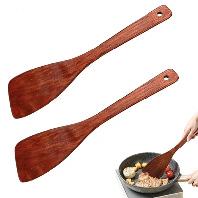 Holzspatel, 2 Stück, 33 cm, aus Holz