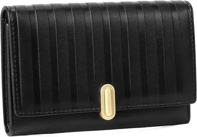 Imagen del producto de Cartera de cuero sintético para mujer. Bolsos pequeños y compactos para mujer. Cartera plegable con compartimento para monedas con cremallera y portatarjetas
