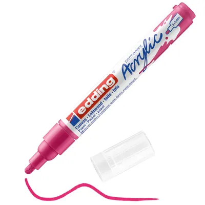 Produktbild von Edding 5100 Acrylmarker Medium, Magenta, Magenta, Medium, 2 mm, 3 mm, Tinte auf Wasserbasis