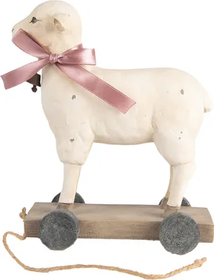 Produktbild von Clayre & Eef Dekorationsfigur Schaf 17x9x20 cm Beige Kunststoff
