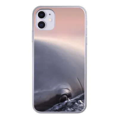 Produktbild von MuchoWow® Handyhülle Schutzhülle Hülle für iPhone 11 Delfin - Wasser - Nahaufnahme Silikon Softcase Handy Hülle - Handytasche