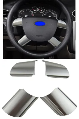 Produktbild von Echt ALU Lenkrad Abdeckung Blenden Clip im 4tlg Set für Ford Focus 2 II MK2