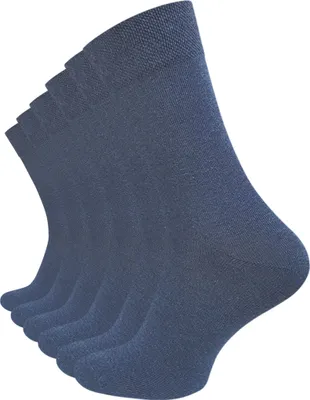 Produktbild von Cotton Prime® 6 Paar Socken ohne Gummibund 43-46 blau
