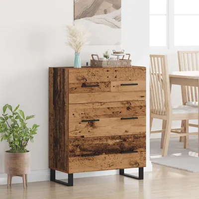 Produktbild von vidaXL Sideboard Altholz 69,5 x 34 x 90 cm Verbundholz und Eisen