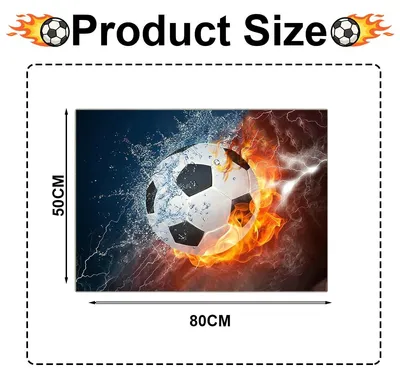 Imagen del producto de Alfombra de fútbol, ideal para la habitación infantil, 50 x 80 cm, antideslizante, también apta para la cocina