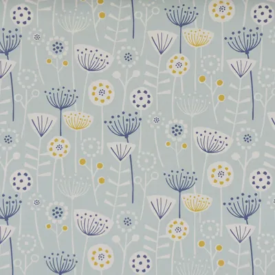 Produktbild von Dekostoff Meterware Fryett`s Englischer Baumwollstoff Blumen mint