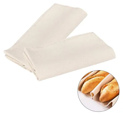 Produktbild von Bäckerleinen 75 x 45 cm – Hochwertiges Teigtuch aus Baumwolle für die perfekte Brot- und Teigzubereitung, ideal für Hobbybäcker und Profis!