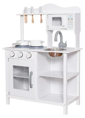 Immagine prodotto di Cucina giocattolo in legno, bianca, del marchio GINGER HOME, modello W10C404H