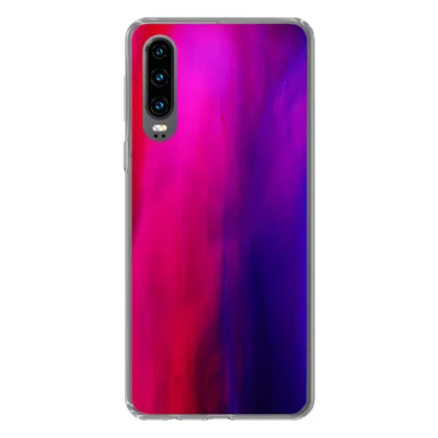 Produktbild von MuchoWow® Handyhülle Schutzhülle Hülle für Huawei P30 Färben - Rosa - Lila - Abstrakt Silikon Softcase Handy Hülle - Kartenbesitzer