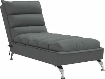 Produktbild von vidaXL Massage-Chaiselongue mit Kissen Dunkelgrau Stoff