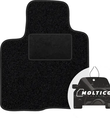Produktbild von moto-MOLTICO Fahrer Fußmatte Auto Velours Fahrerseite Autoteppiche Schwarz Fahrermatte 1-teilig passend für Lancia Ypsilon IV ab 2011