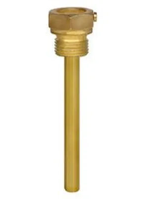 Produktbild von Tauchhülse aus Messing | 100 mm Einbaulänge | G1/2'' | +160°C | 16 bar