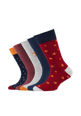 Produktbild von s.Oliver Socken (Pack, 5-tlg.) Originals mit Baumwolle Sterne mit schönem Sternenmotiv pomegranate 31-34