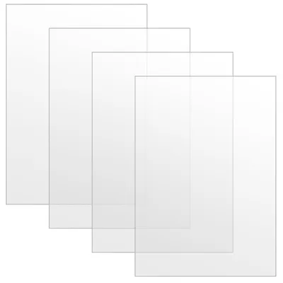 Acrylplatten A3, 2 mm, 4 Stück, transparent, rechteckig