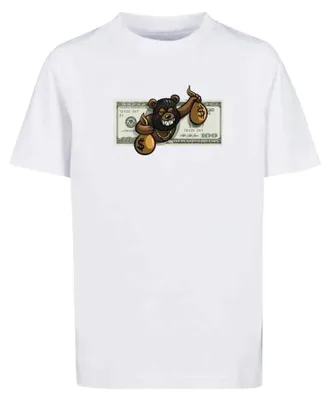 Image de Mister Tee - T-shirt "Money Bear" pour enfants, modèle TN3163 (taille 146-152), couleur blanche