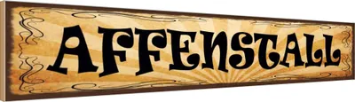 Produktbild von vianmo Holzschild 10x46 cm Affenstall