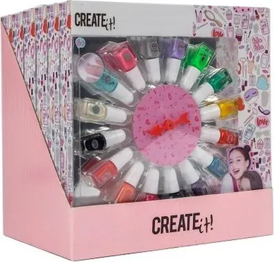 Obrázok produktu pre Lakier do paznokci 16 kolorów dla dzieci CREATE IT!