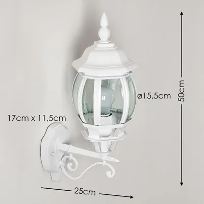 Produktbild von Meyen »Meyen« Außenwandlampe, Aluguss in Weiß m. Kunststoff-Scheiben