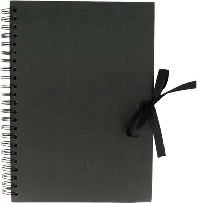 Immagine prodotto di Album scrapbook A4, nero, 40 fogli neri, album a spirale, album fotografico