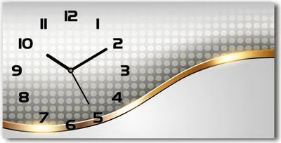 Produktbild von Wanduhr aus Glas – 60x30 cm - Glasbild - Glasuhr - Gehärtetes Glas - schwarze-zeiger - Abstraktion Hintergrund