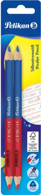 Immagine prodotto di Pelikan Buntstifte rot&blau  3-eckig dick 2er Blister