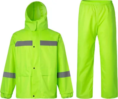 Immagine prodotto di Tuta antipioggia completa, impermeabile e riflettente, verde, taglia XXL