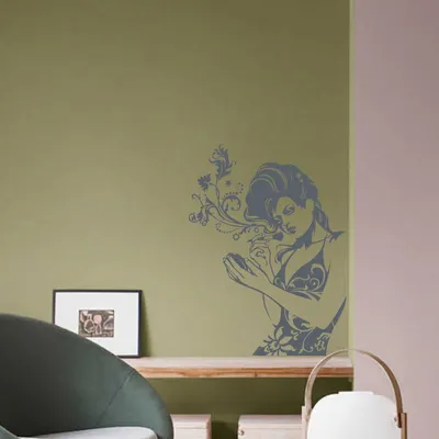 Produktbild von Wandtattoo - Wandaufkleber - Wandtattoo "Glamour Woman" - 84cm x 58cm anthrazit - Dekoration Küche Wohnzimmer Wand