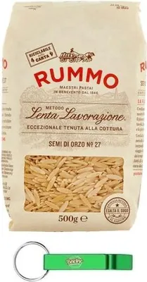 Produktbild von 8er-Pack Rummo Pasta Semi di Orzo N°27,Italienische Nudeln aus Hartweizengrieß,500g + 1er-Pack Yoga Eistee Pfirsich 330ml Dose