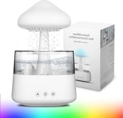 Produktbild von Luftbefeuchter – Aromavernebler – Luftverbesserung – 7 LED-Modi – 450 ml – Weiß