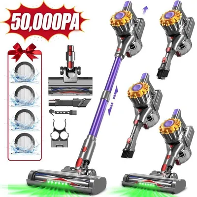 Produktbild von Aiibot Akku Staubsauger, akku staubsauger kabellos,50000Pa Staubsauger,Kabellos 60 min, Handstaubsauger1.6L, akku staubsauger tierhaare,Powerstark
