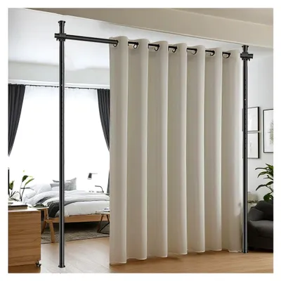 Produktbild von Raumteiler Paraventgestell Gardinenstange, verstellbar, ohne Bohren, für Schlafzimmer oder Büro, 180 x 300 cm