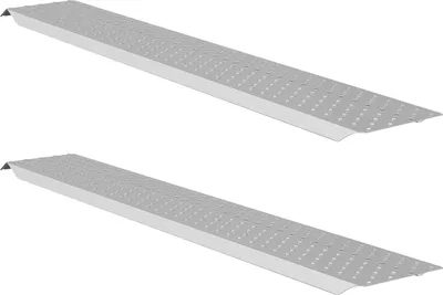 Immagine prodotto di Rampa di carico vidaXL 200 kg, argento, 159 x 23 x 5 cm, acciaio zincato