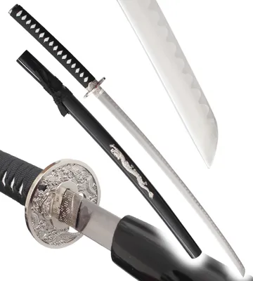 Produktbild von Katana Drache Silber Schwert Säbel und Scheide