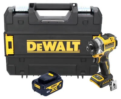 Immagine prodotto di Avvitatore a impulsi a batteria DeWalt DCF 860 NT 18 V 282 Nm 1/4" brushless + 1x batteria ricaricabile 4,0 Ah + TSTAK - senza caricatore