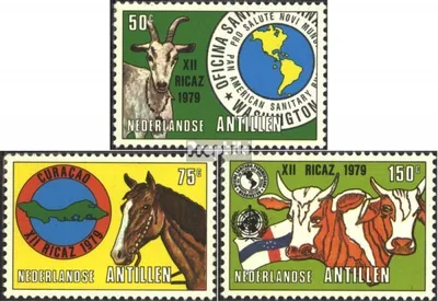 Produktbild von Briefmarken Niederländische Antillen 1979 Mi 385-387 (kompl.Ausg.) postfrisch Zoonosen