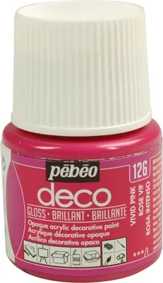 Obrázok produktu pre Akrylová farba Pebeo Deco Glossy, 45 ml, 126 Vivid Pink
