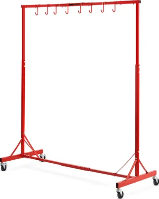 Produktbild von VEVOR Lackierständer, 1,5 - 2,1 m höhenverstellbar, 30 kg Tragkraft, Lackierständer für Autos, Lackiertrocknerständer mit 8 Haken und 4 Schwenkrädern