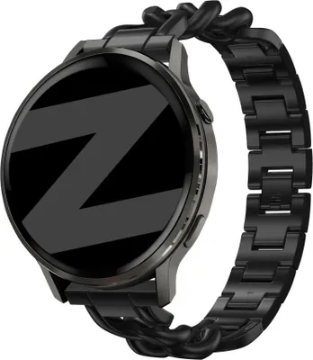 Produktbild von Bandz Edelstahl-Kettenarmband – Passend für Garmin Vivoactive 3s/Vivoactive 4S/Venu 2S (40 mm)/Venu 3S/Forerunner 255S/Forerunner 265S – Silber